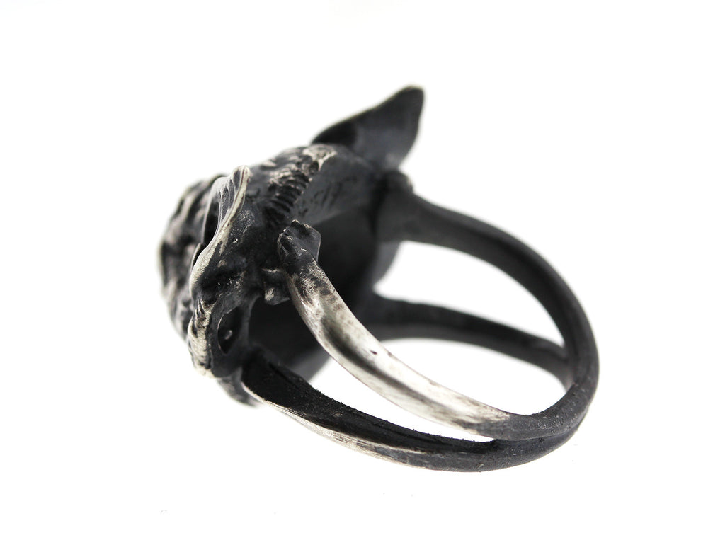 Oceans of Time: Vampire Bat Head Ring – Blood Milk Jewels